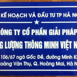 Biển công ty mica