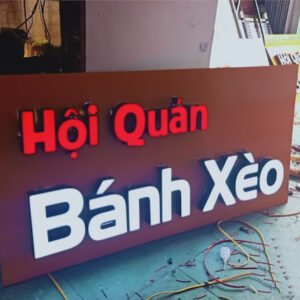 Biển mica chữ nổi làm biển quảng cáo tại xã đàn
